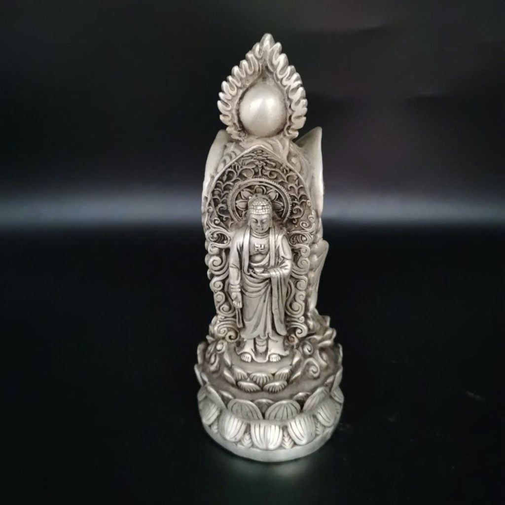  Tượng Đồng Tam Thế Phật Dát Bạc Cao Cấp BKMECN-9619 