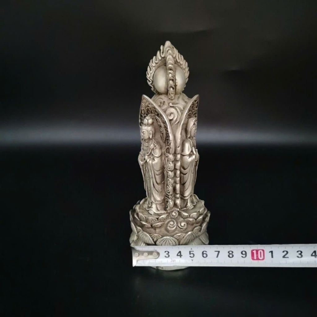  Tượng Đồng Tam Thế Phật Dát Bạc Cao Cấp BKMECN-9619 