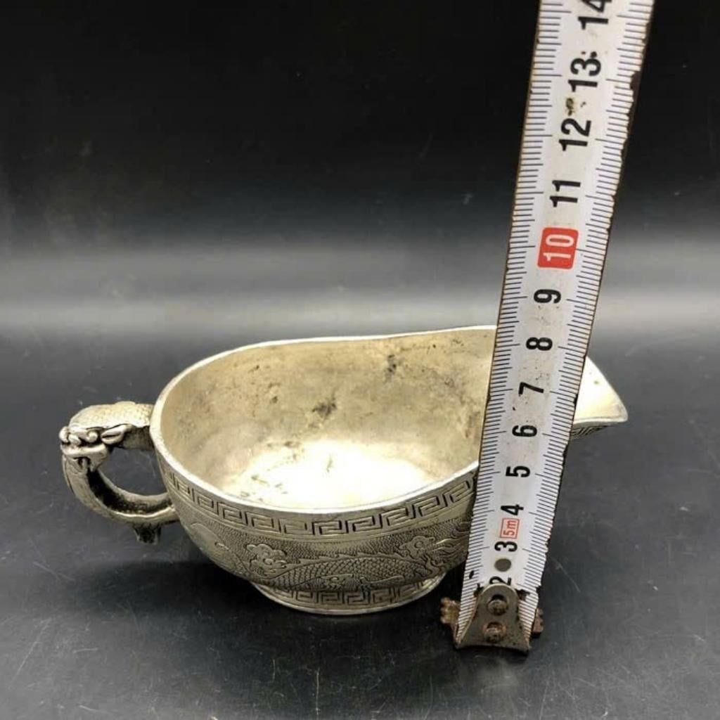  Cốc Sưu Tầm Linh Thú Sừng Dê Bọc Bạc Cổ BKMECN-9628 