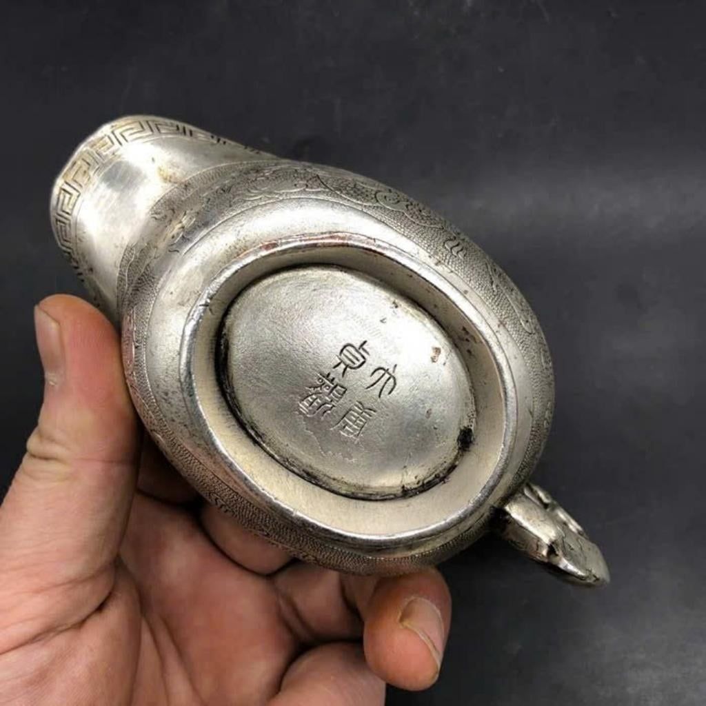  Cốc Sưu Tầm Linh Thú Sừng Dê Bọc Bạc Cổ BKMECN-9628 