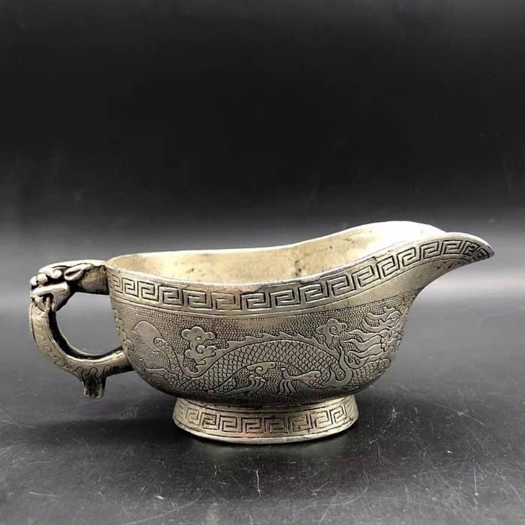  Cốc Sưu Tầm Linh Thú Sừng Dê Bọc Bạc Cổ BKMECN-9628 