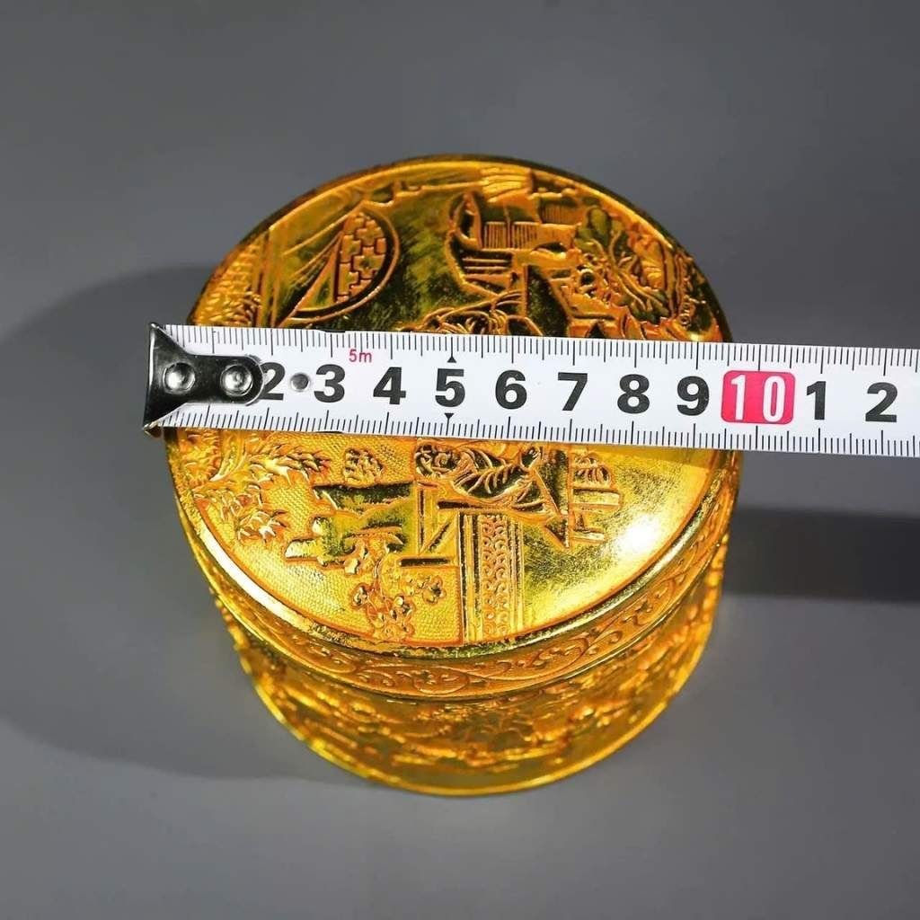  Hũ đồng mạ vàng điêu khắc thủ công BKMECN-9635 