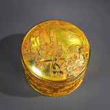  Hũ đồng mạ vàng điêu khắc thủ công BKMECN-9635 