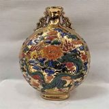  Bình Nguyệt Tráng Vàng Men Ngũ Sắc Hình Rồng BKMECN-9637 