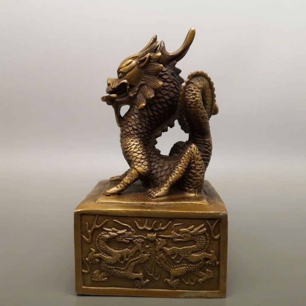  Ấn Kỳ Lân Đồng Cổ Sưu Tầm Trấn Trạch Đẹp BKMECN-9641 