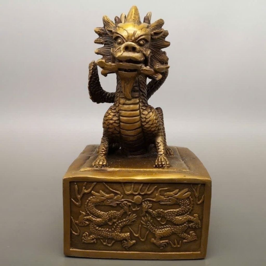  Ấn Kỳ Lân Đồng Cổ Sưu Tầm Trấn Trạch Đẹp BKMECN-9641 