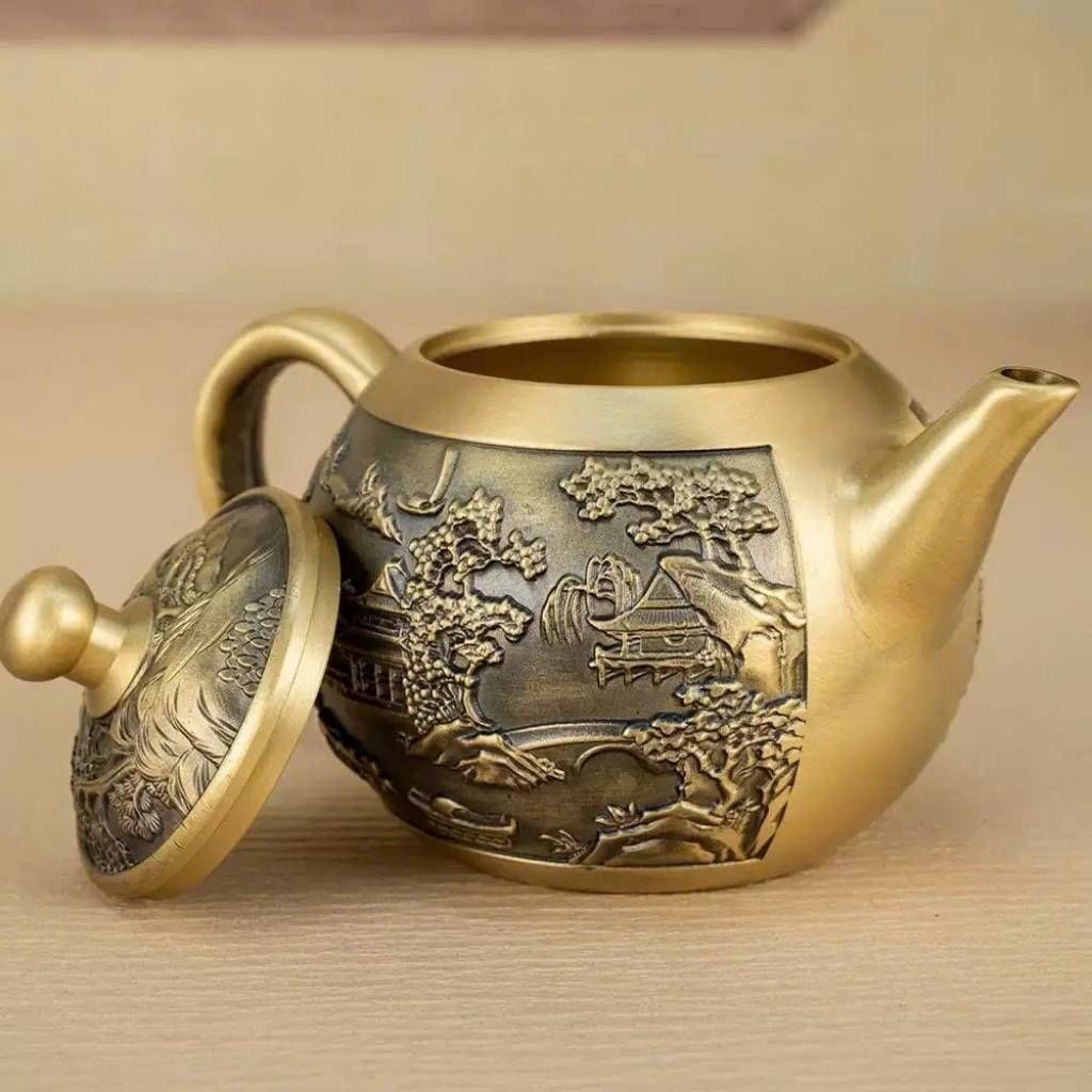  Ấm Đồng Trang Trí Cảnh Cổ Đồ Tinh Xảo BKMECN-9643 