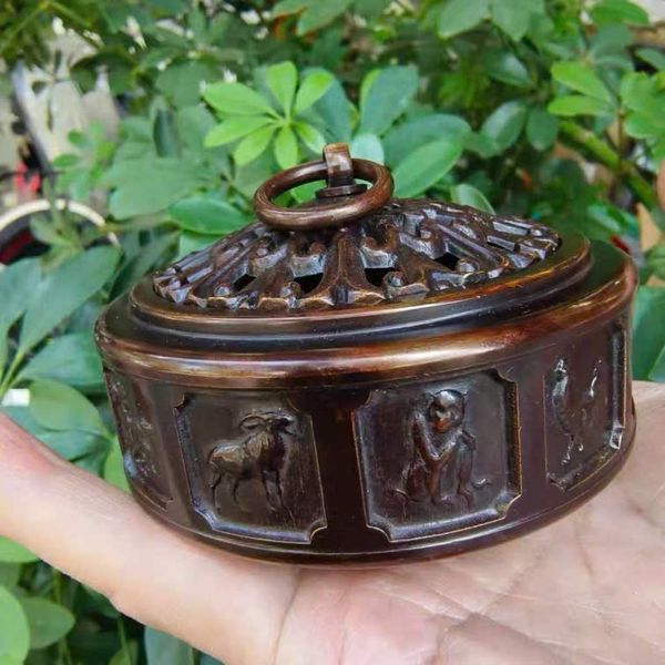  Lư Đồng Đen 12 Con Giáp Sưu Tầm Cổ Điển BKMECN-9644 