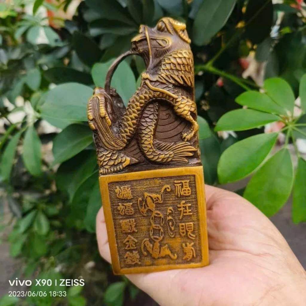  Ấn Đồng Rồng Phun Ngọc Sưu Tầm Cổ Điển BKMECN-9645 