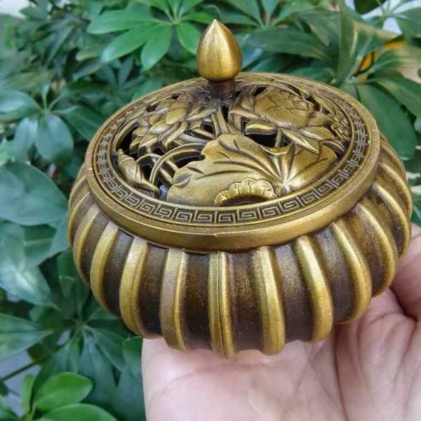  Lư Hương Đồng Sen Bổ Múi Cổ Điển BKMECN-9647 