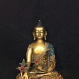  Tượng Phật Thích Ca Mâu Ni Đồng Màu BKMECN-9648 