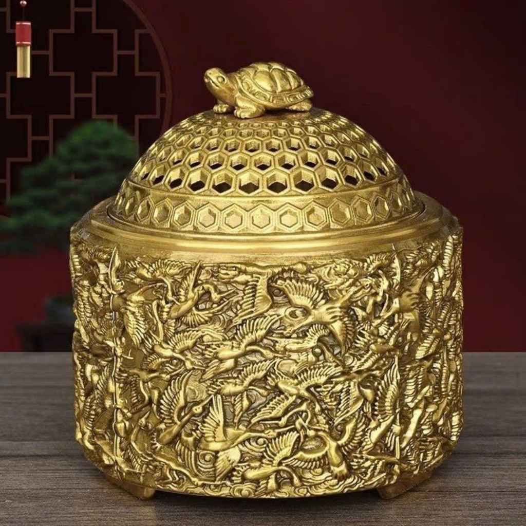  Lư Hương Đồng Bách Hạc Thiên Di Cao Cấp BKMECN-9655 