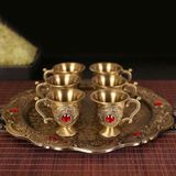  Bộ Ly Đồng Đính Đá Ruby Cao Cấp BKMECN-9666 