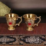  Bộ Ly Đồng Đính Đá Ruby Cao Cấp BKMECN-9666 