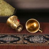  Bộ Ly Đồng Đính Đá Ruby Cao Cấp BKMECN-9666 