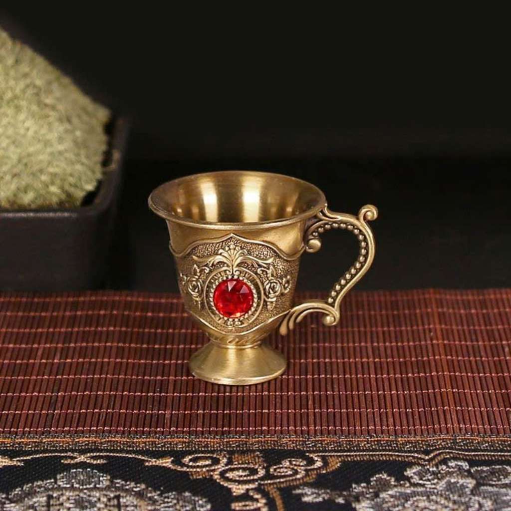  Bộ Ly Đồng Đính Đá Ruby Cao Cấp BKMECN-9666 