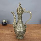  Bộ Ấm Ly Đồng Ba Tư Chạm Nổi Lâu Đài Cổ Kính BKMECN-9668 