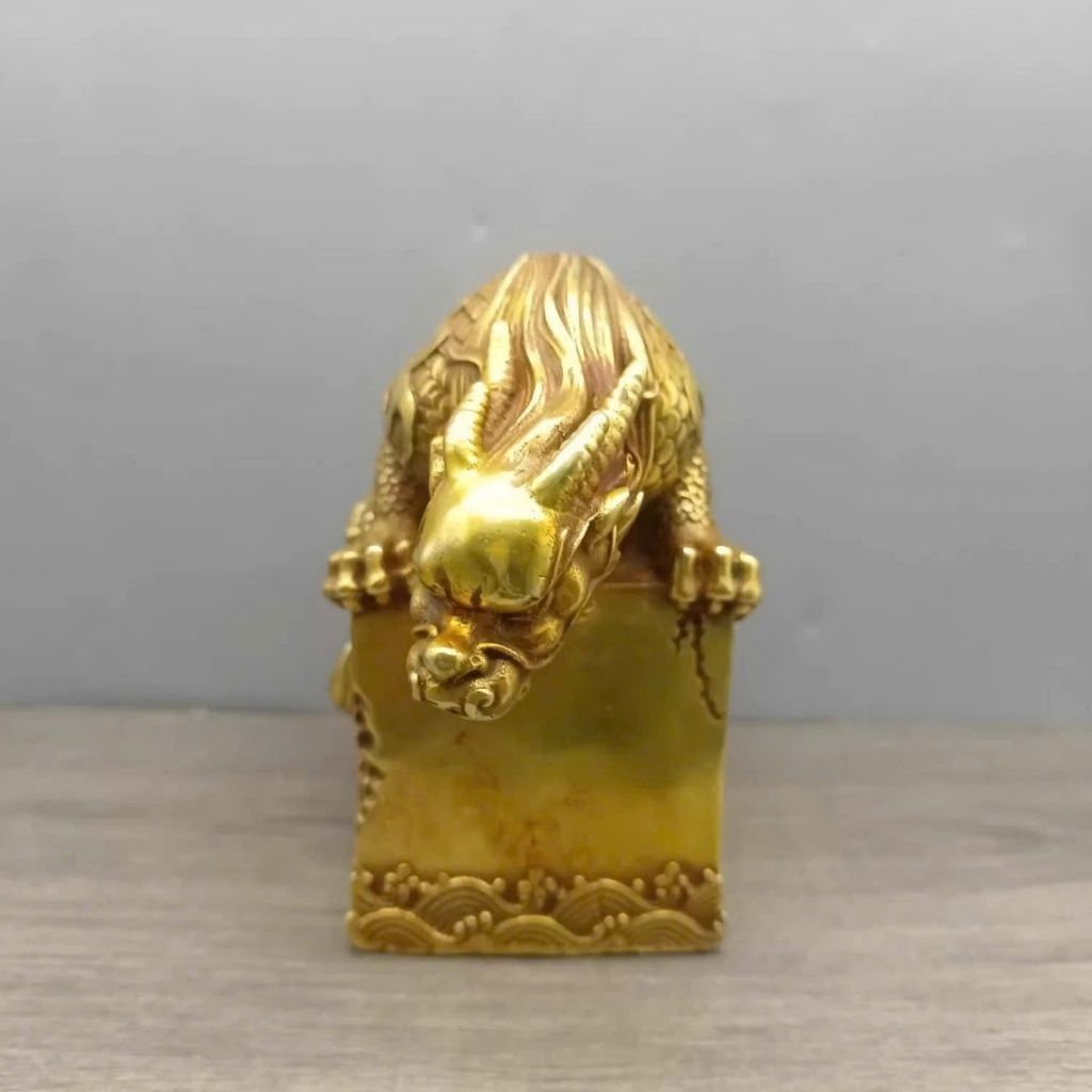  Ấn Đồng Rồng Phun Ngọc Sưu Tầm Nguyên Khối BKMECN-9669 