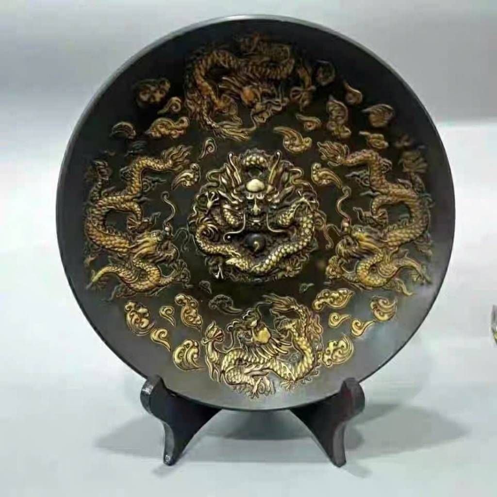  Đĩa Đồng Ngũ Long Tranh Châu Sưu Tầm CổBKMECN-9670 