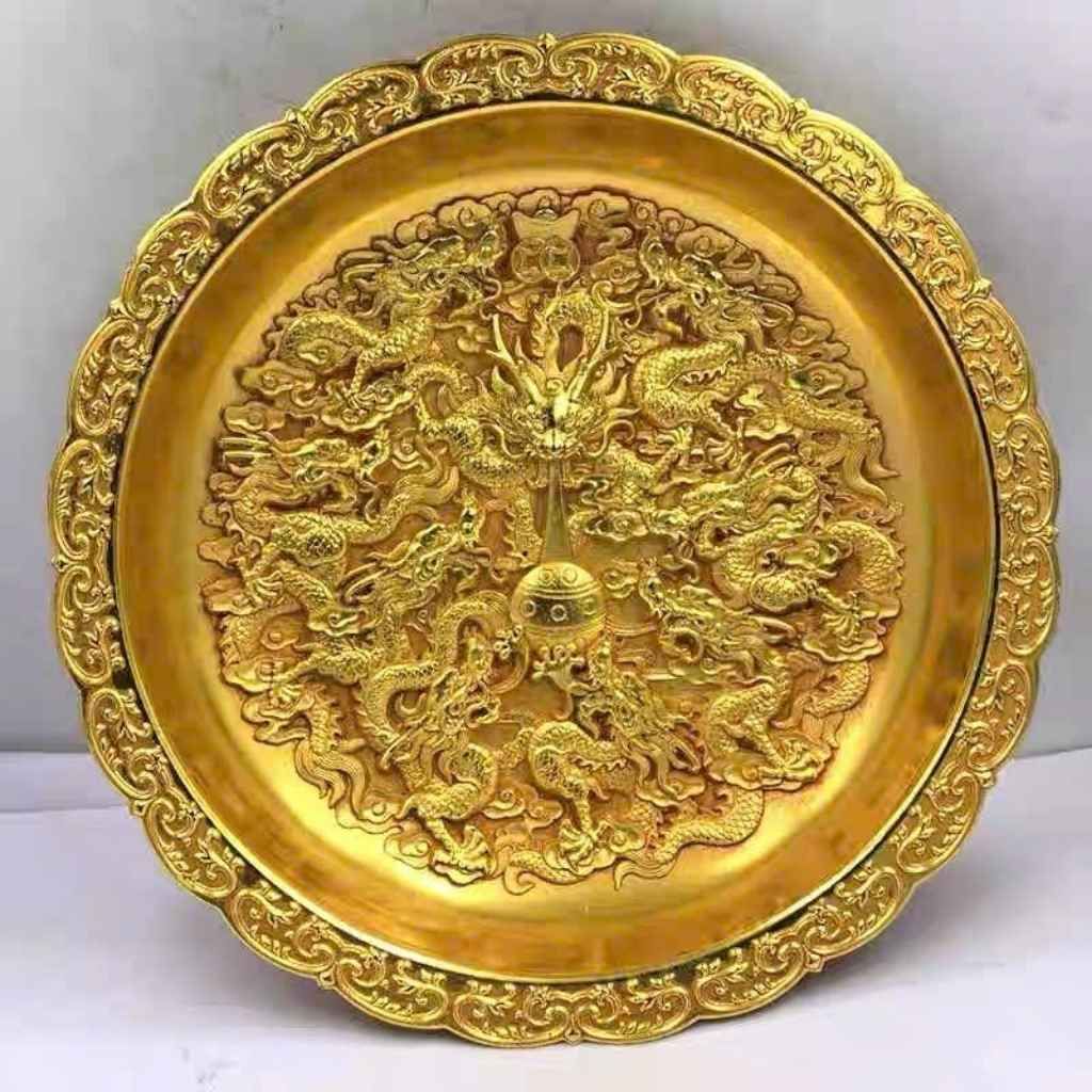  Đĩa Đồng Cửu Long Tranh Châu Sưu Tầm Đẹp BKMECN-9671 