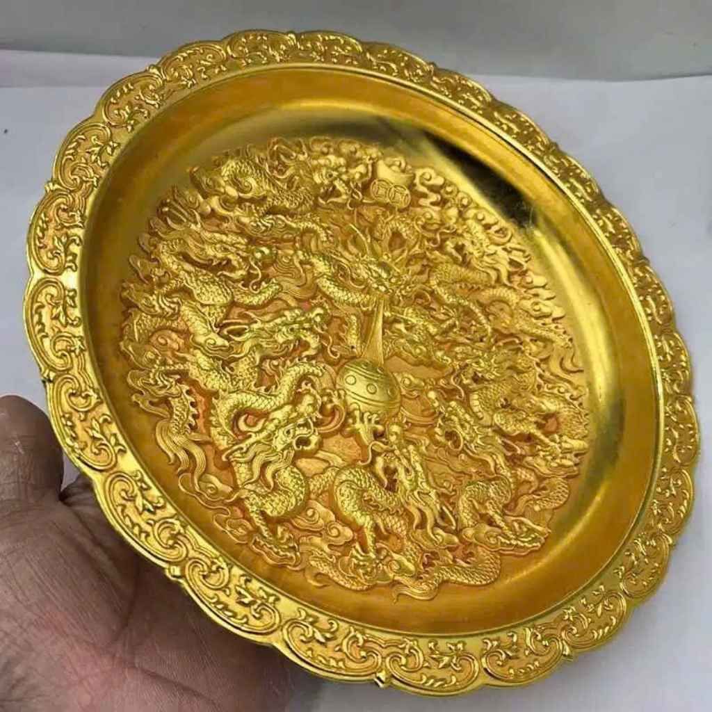  Đĩa Đồng Cửu Long Tranh Châu Sưu Tầm Đẹp BKMECN-9671 