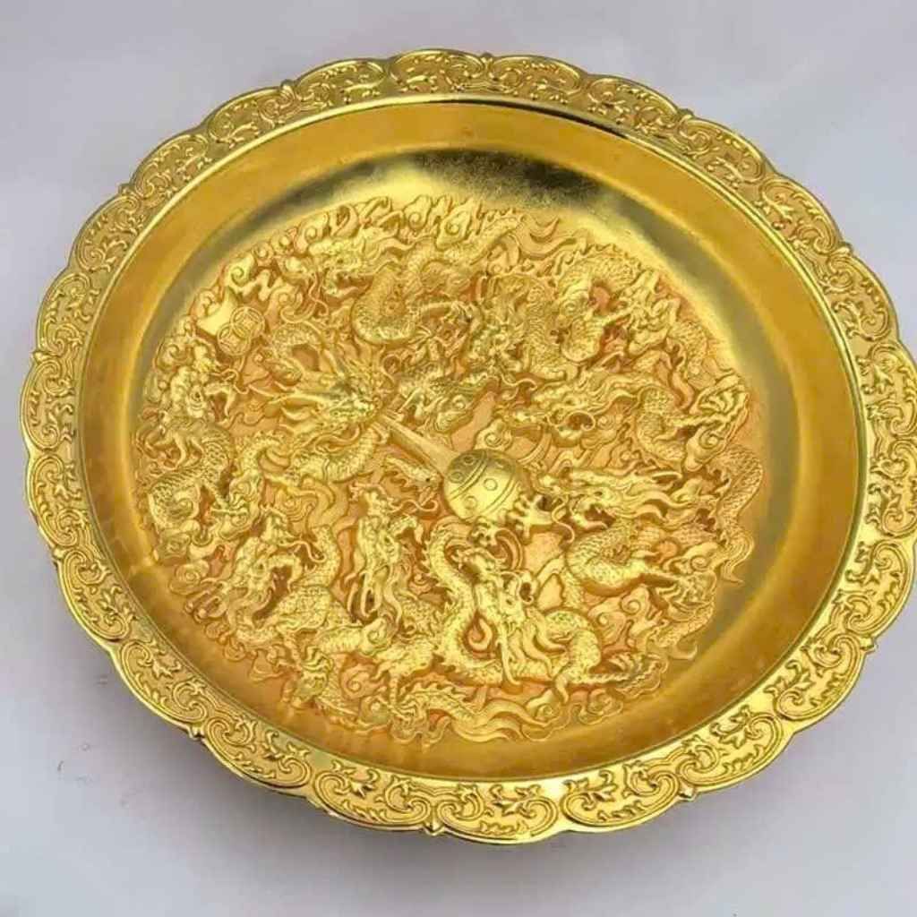  Đĩa Đồng Cửu Long Tranh Châu Sưu Tầm Đẹp BKMECN-9671 