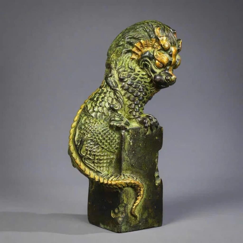  Ấn Kỳ Lân Đồng Cổ Sưu Tầm Trừ Tà Chiêu Tài BKMECN-9678 