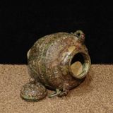  Bình Đồng Cổ Hai Quai Sưu Tầm Họa Tiết Phù Điêu BKMECN-9679 