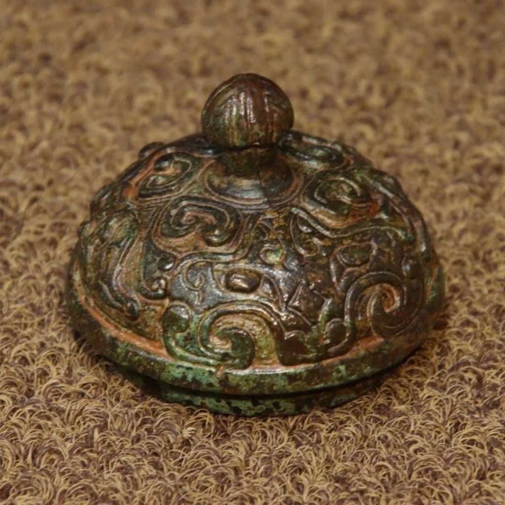  Bình Đồng Cổ Hai Quai Sưu Tầm Họa Tiết Phù Điêu BKMECN-9679 