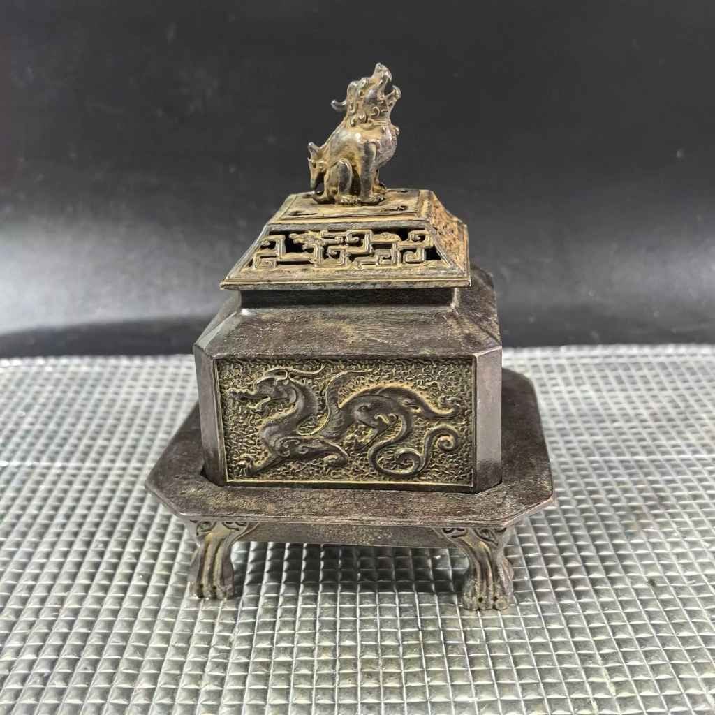  Lư Đồng Cổ Sưu Tầm Phù Điêu Kỳ Lân Trấn Trạch BKMECN-9685 