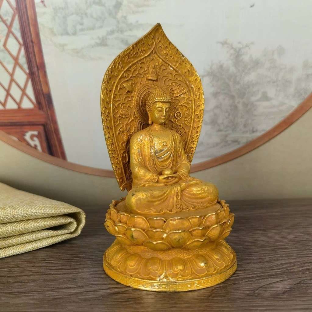  Tượng Phật Thích Ca Đồng Vàng Sưu Tầm BKMECN-9686 