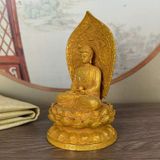  Tượng Phật Thích Ca Đồng Vàng Sưu Tầm BKMECN-9686 