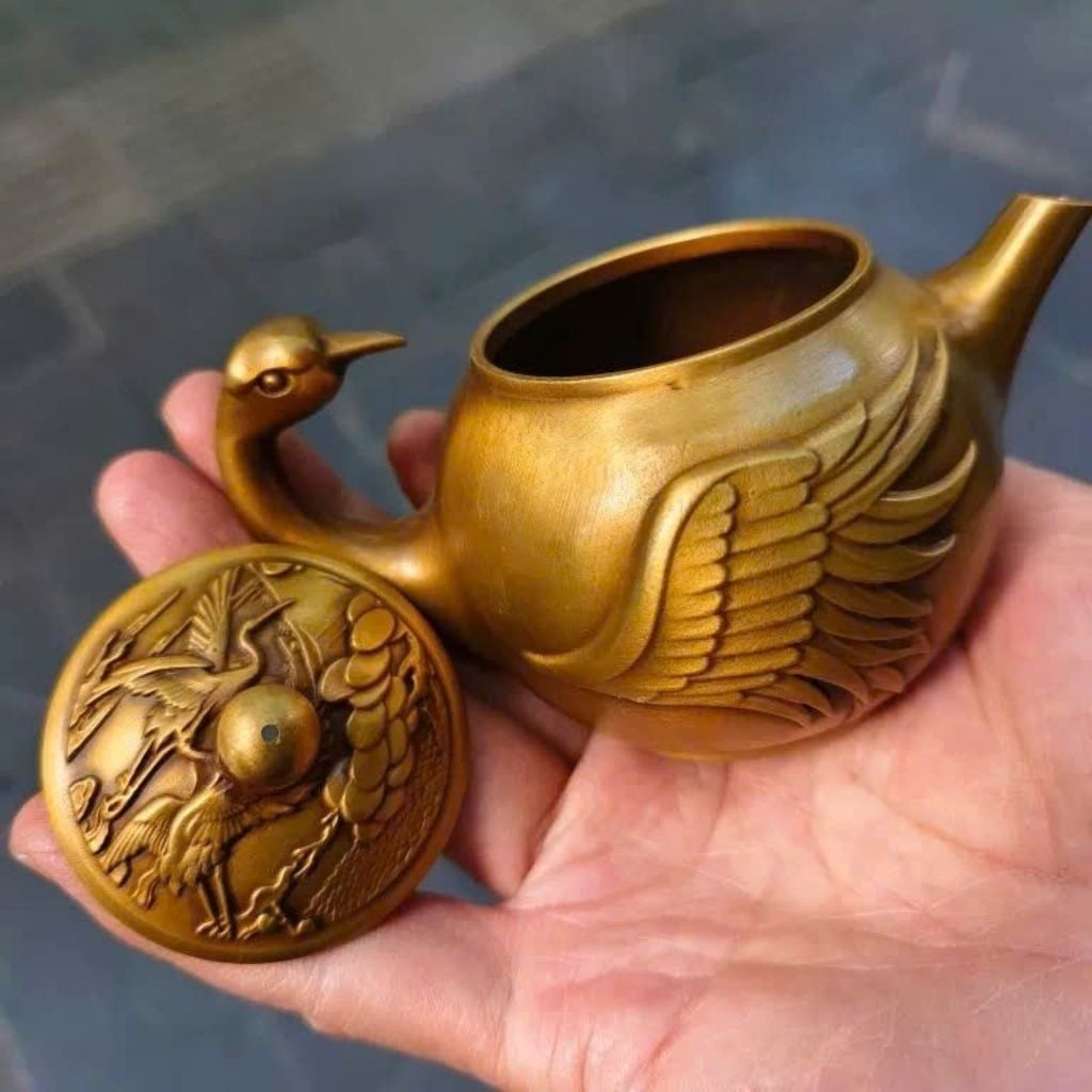  Ấm Đồng Sưu Tầm Hình Tượng Thiên Nga Cổ Điển BKMECN-9699 