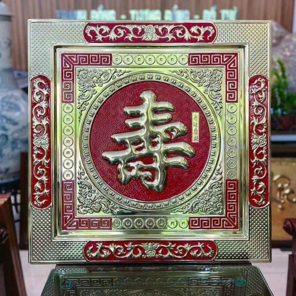  Tranh Đồng Chữ Thọ trang Trí BKMECN-9703 