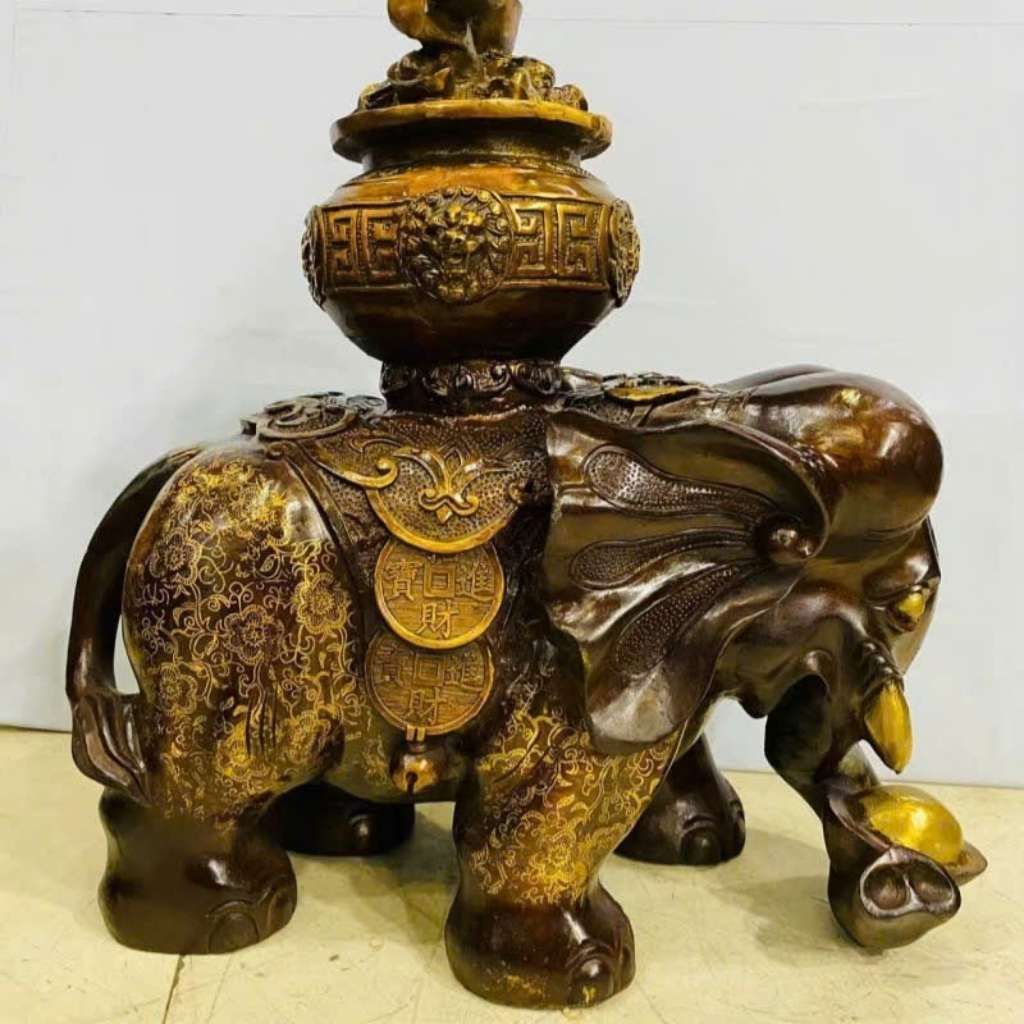  Cặp Voi Đồng Chiêu Tài Lộc Trường Thọ BKMECN-9704 