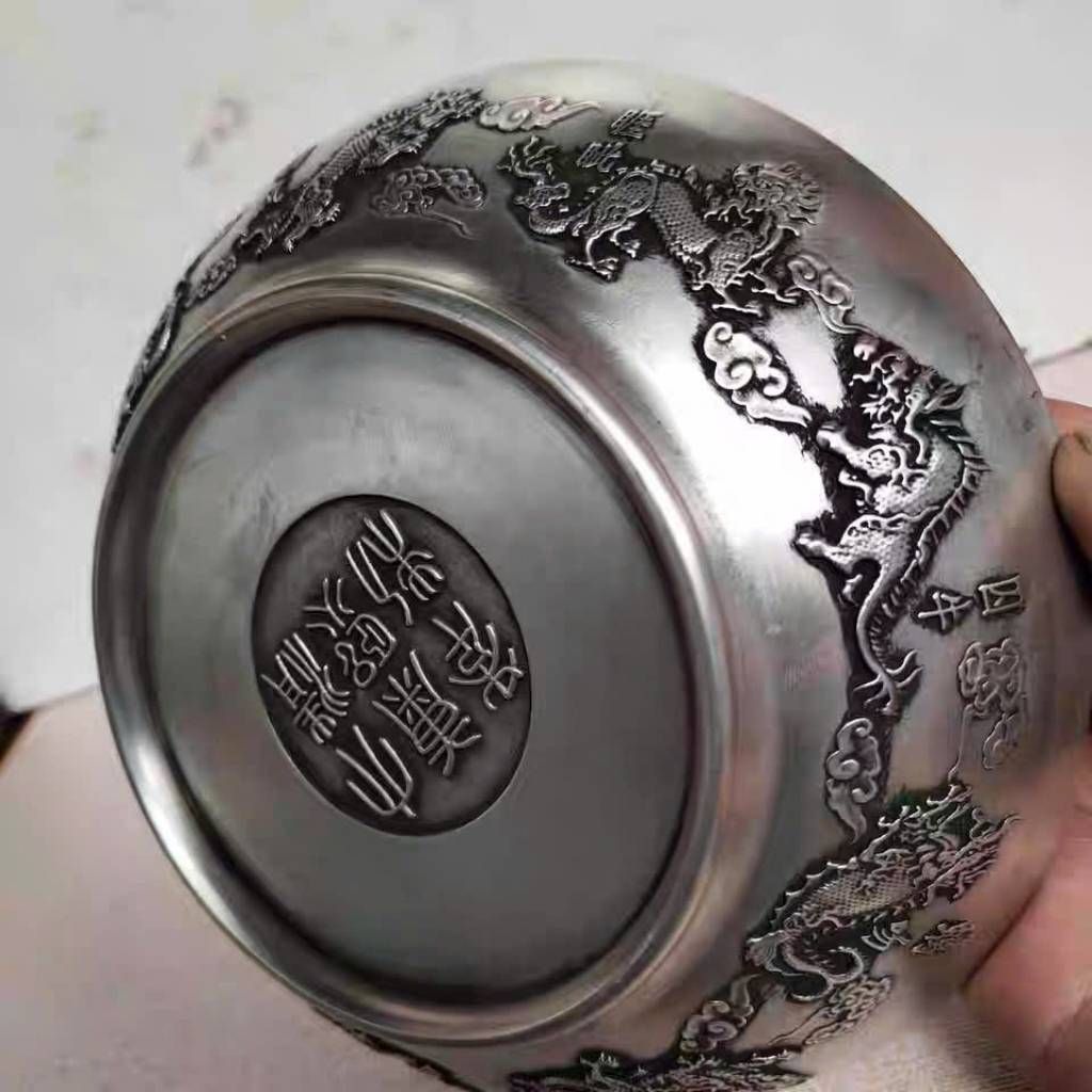  Bát Bạc Sưu Tầm Chạm Nổi Cửu Long Đẳng Cấp BKMECN-9707 