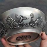  Bát Bạc Sưu Tầm Chạm Nổi Cửu Long Đẳng Cấp BKMECN-9707 