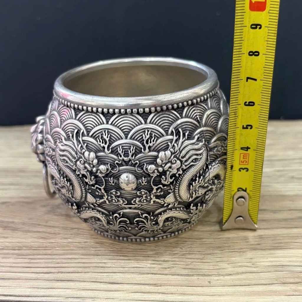  Hũ Bạc Sưu Tầm Song Long Chầu Nguyệt BKMECN-9708 