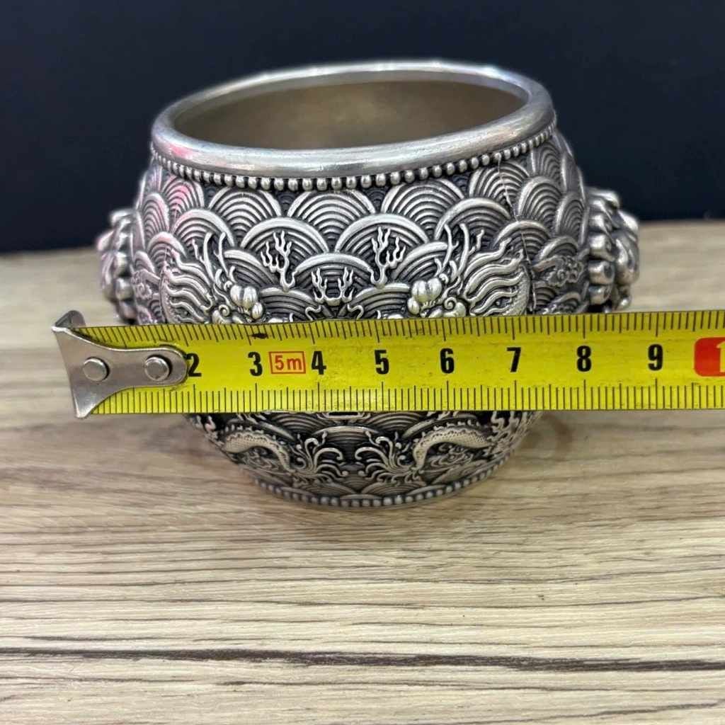  Hũ Bạc Sưu Tầm Song Long Chầu Nguyệt BKMECN-9708 