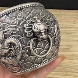  Hũ Bạc Sưu Tầm Song Long Chầu Nguyệt BKMECN-9708 