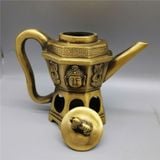  Ấm Đồng Diện Phật Nắp Tỳ Hưu trang trí sưu tầm BKMECN-9714 