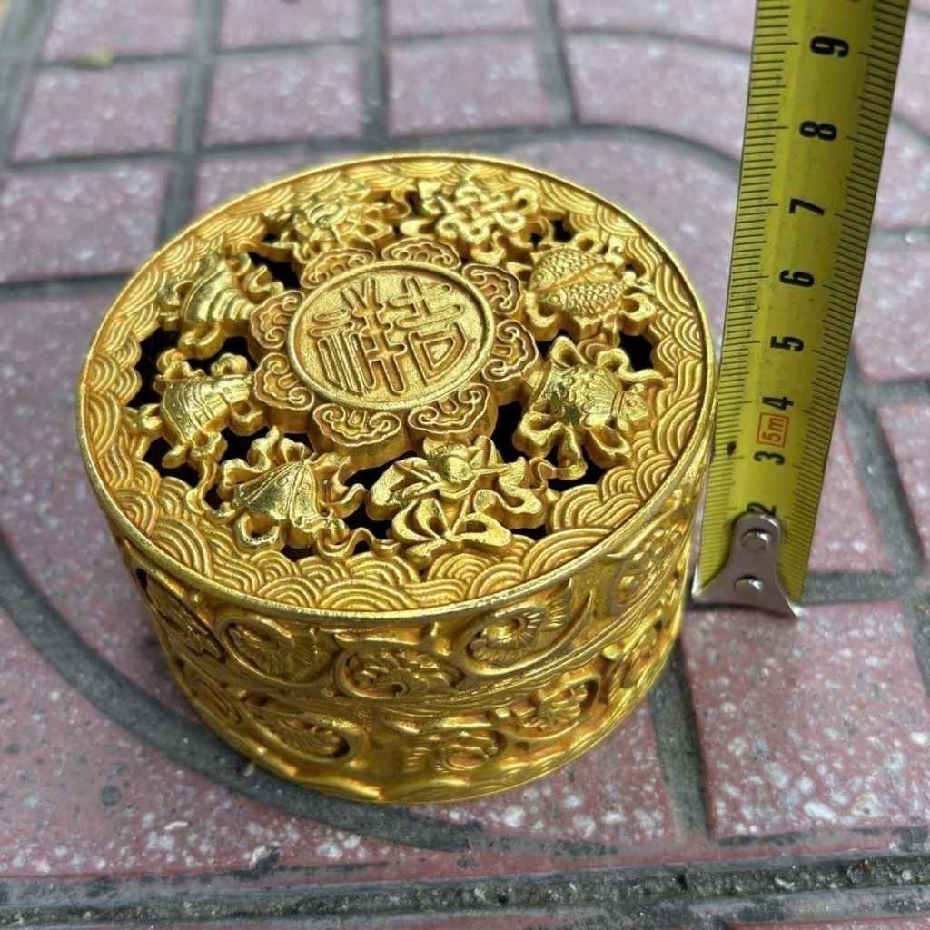  Hũ Đồng Mạ Vàng Cát Tường Bát Bửu BKMECN-9716 