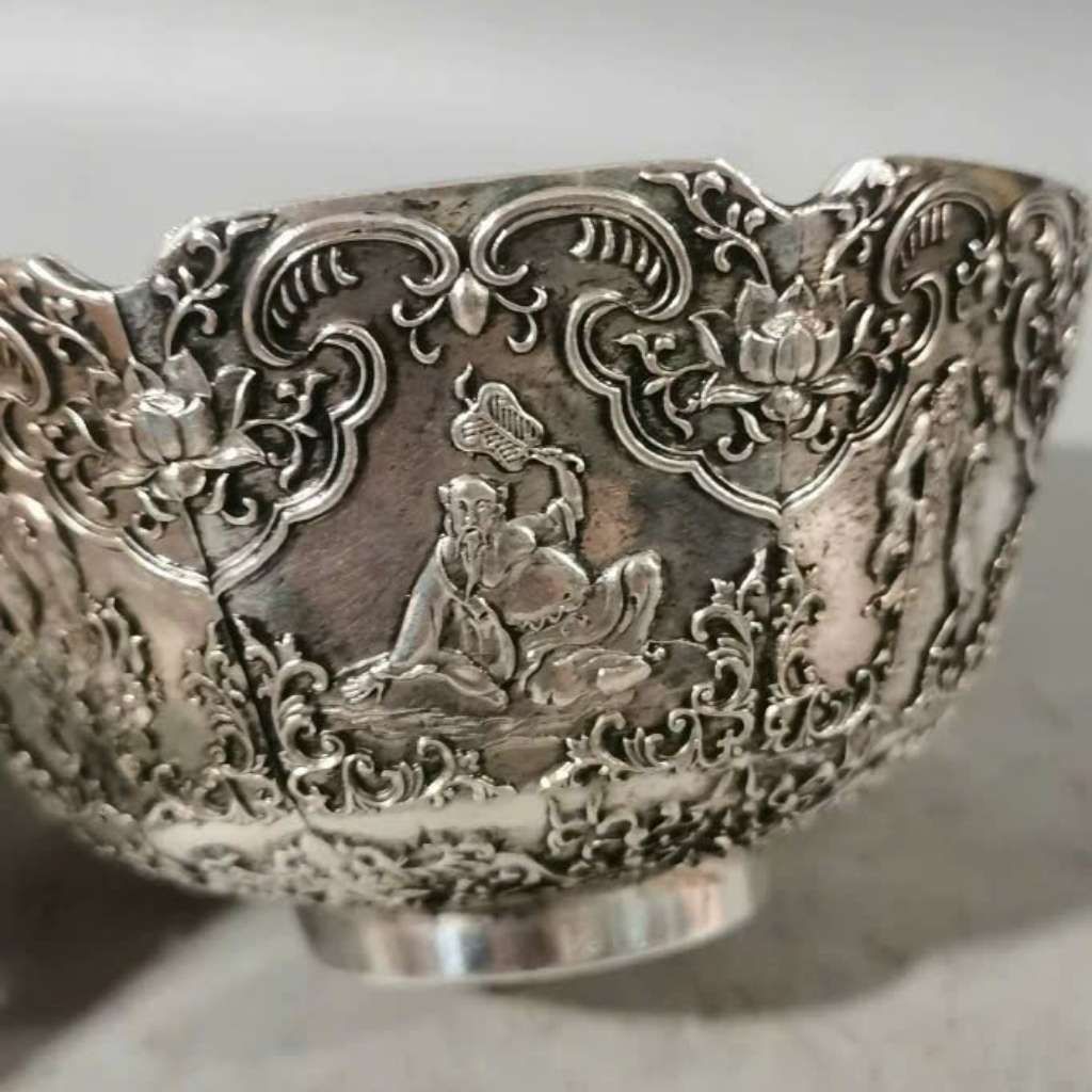  Bát Đồng Mạ Bạc Bát Tiên Quá Hải BKMECN-9718 