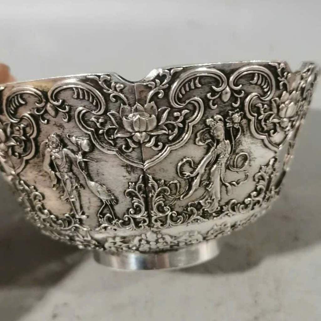  Bát Đồng Mạ Bạc Bát Tiên Quá Hải BKMECN-9718 