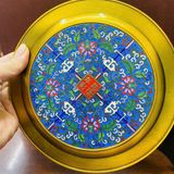  Đĩa Cảnh Đồng Pháp Lam Họa Tiết Rồng Xanh BKMECN-9729 