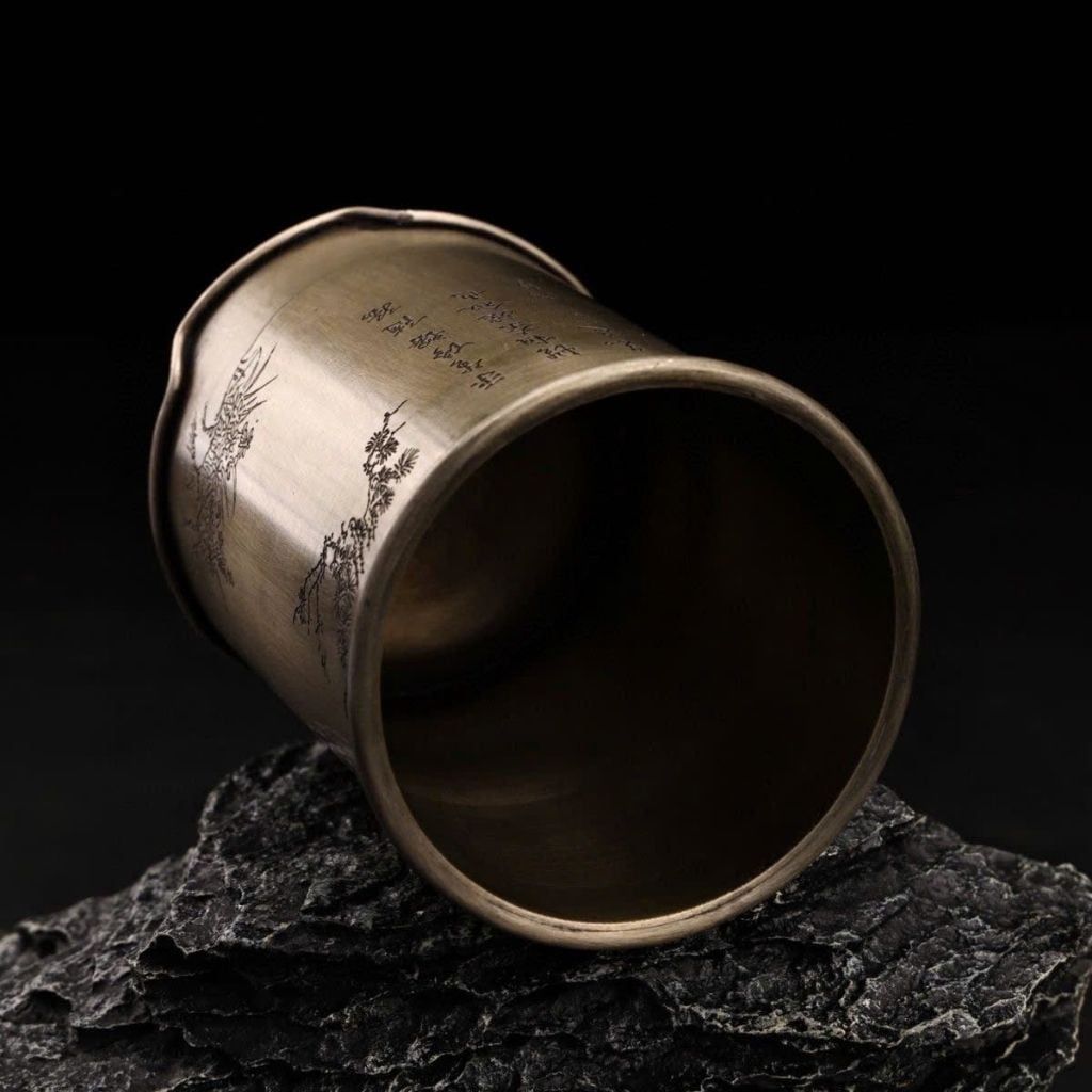  Lọ Đồng Chạm Bát Tiên & Thư Pháp Cổ BKMECN-9731 