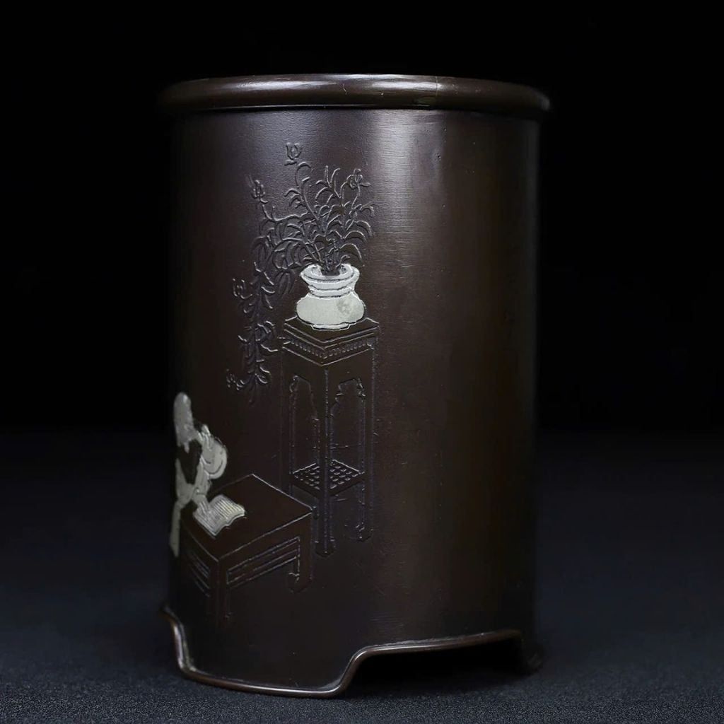  Ống Đựng Đồ Đồng Cổ Sưu Tầm BKMECN-9732 