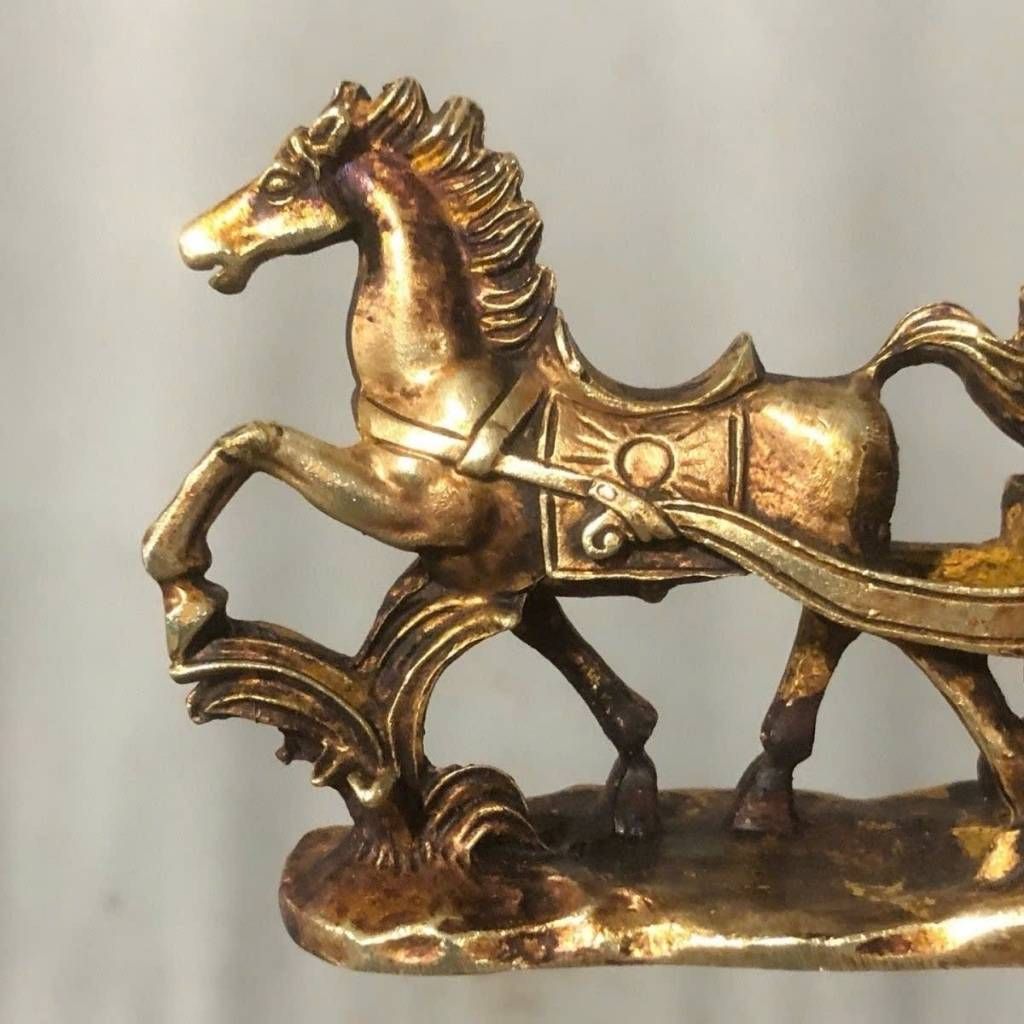  Tượng Ngựa Đồng Tài Lộc Mạ Vàng BKMECN-9736 