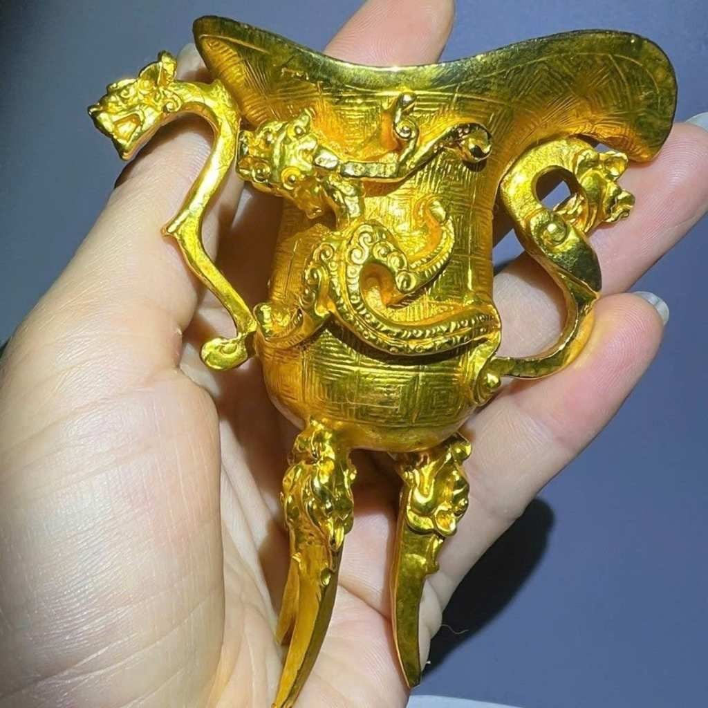  Ly Rượu Đồng Mạ Vàng Cổ BKMECN-9738 