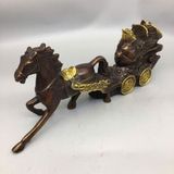  Tượng Ngựa Kéo Bắp Cải Tài Lộc Bằng Đồng BKMECN-9742 